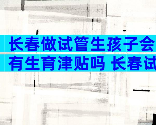 长春做试管生孩子会有生育津贴吗 长春试管生孩子多少钱